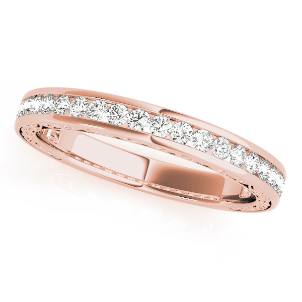 Channel Set Wedding Band