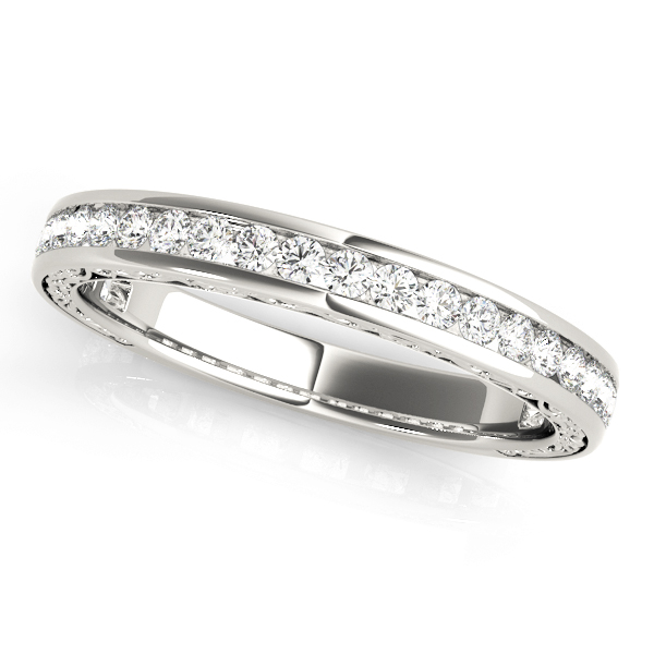 Channel Set Wedding Band