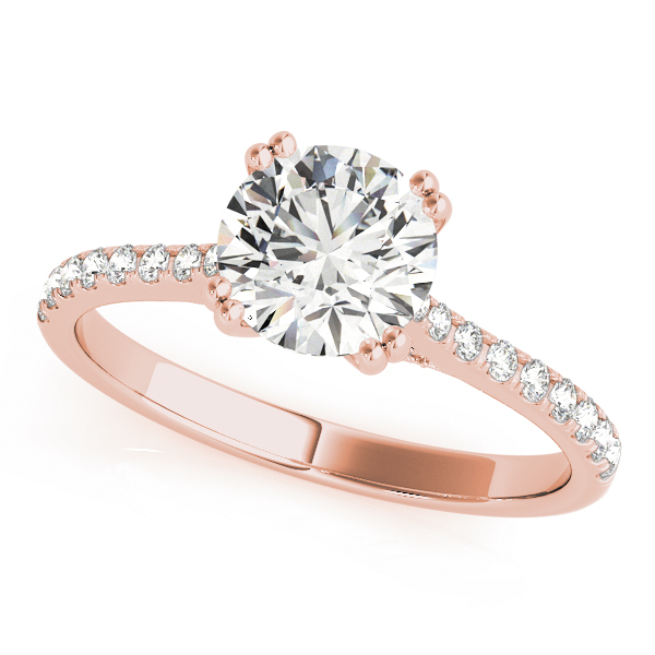 The Priscilla Hidden Halo Engagement Ring, front view