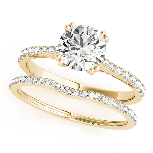 The Priscilla Hidden Halo Engagement Ring, set view