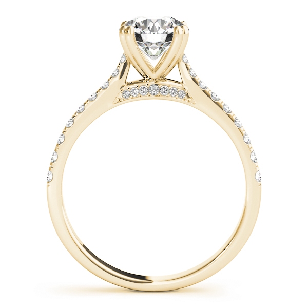 The Priscilla Hidden Halo Engagement Ring, side view