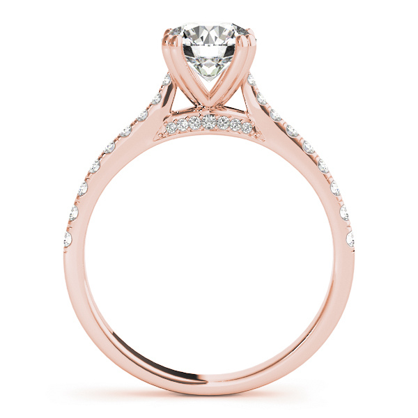 The Priscilla Hidden Halo Engagement Ring, side view