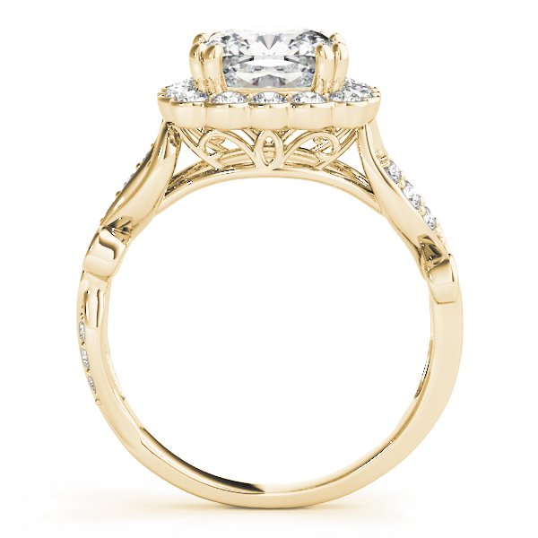 The Viviana Halo Engagement Ring II, side view