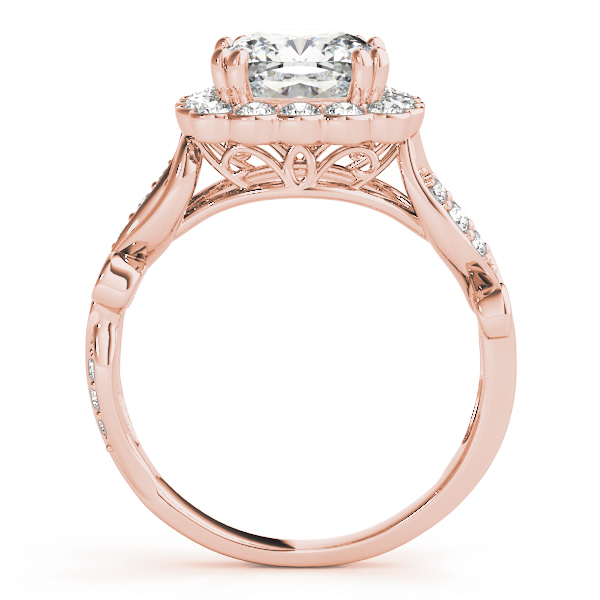 The Viviana Halo Engagement Ring II, side view