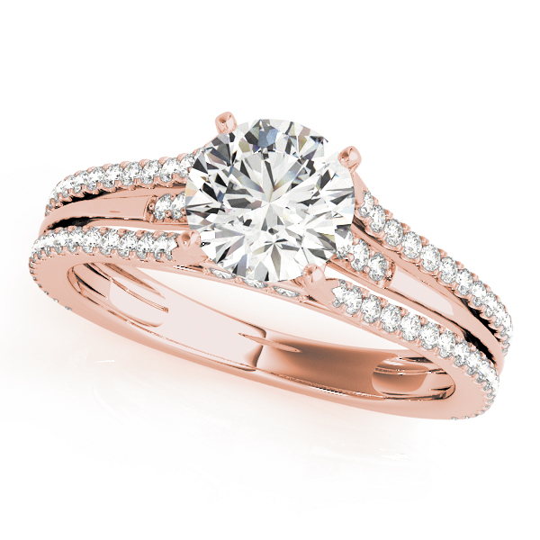 The Susanna Hidden Halo Engagement Ring, front view