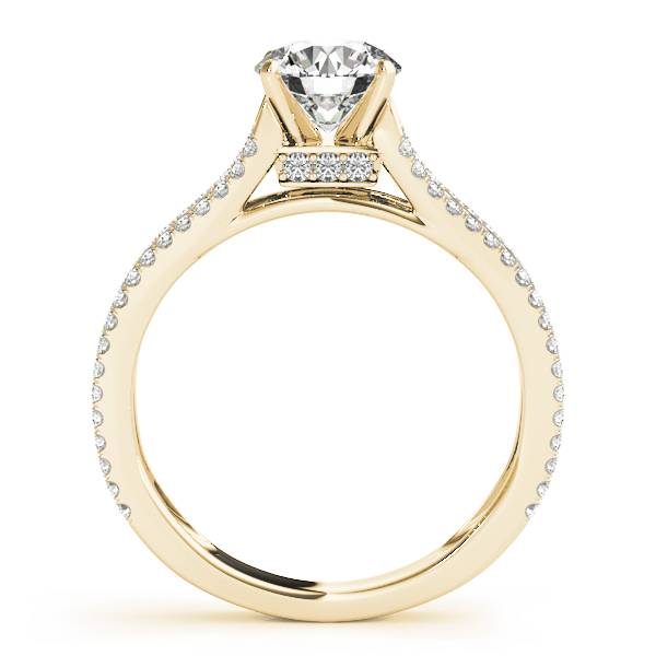 The Susanna Hidden Halo Engagement Ring, side view