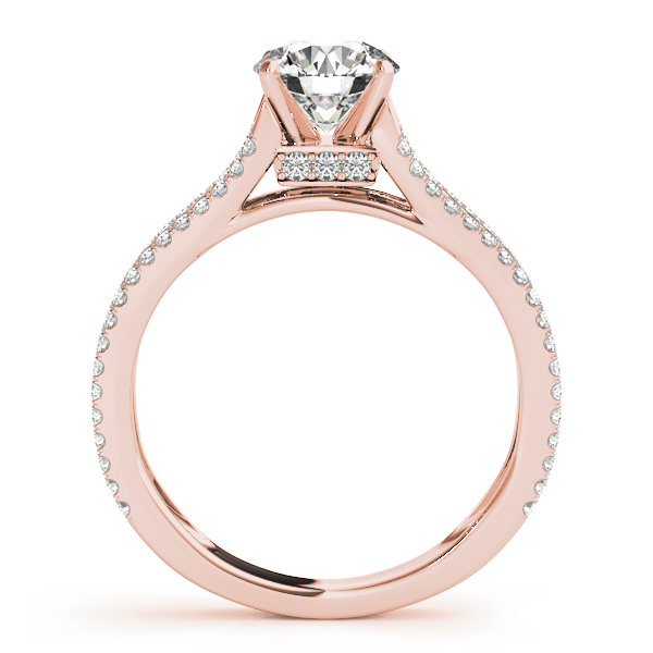 The Susanna Hidden Halo Engagement Ring, side view