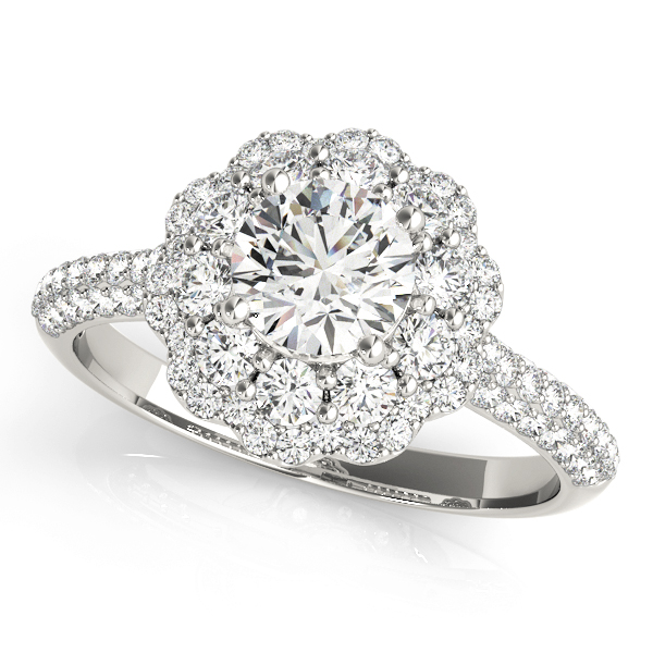 Double Halo Pavé Engagement Rings