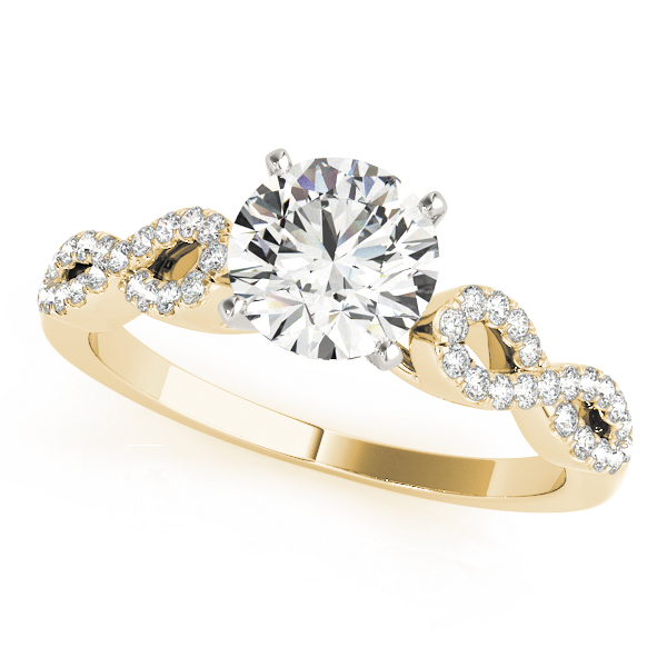 Infinity Twisted Shank Engagement Ring