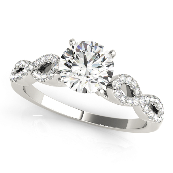 Infinity Twisted Shank Engagement Ring