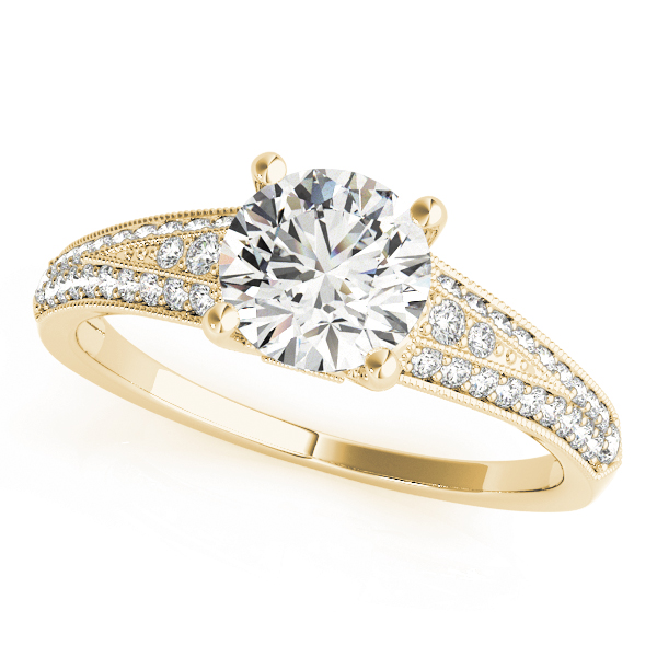 The Celine Vintage Engagement Ring, front view