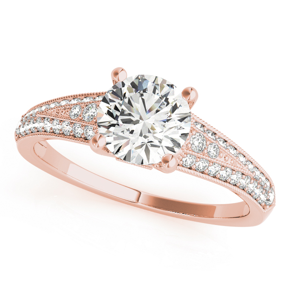 Vintage Multirow Milgrain Engagement Ring