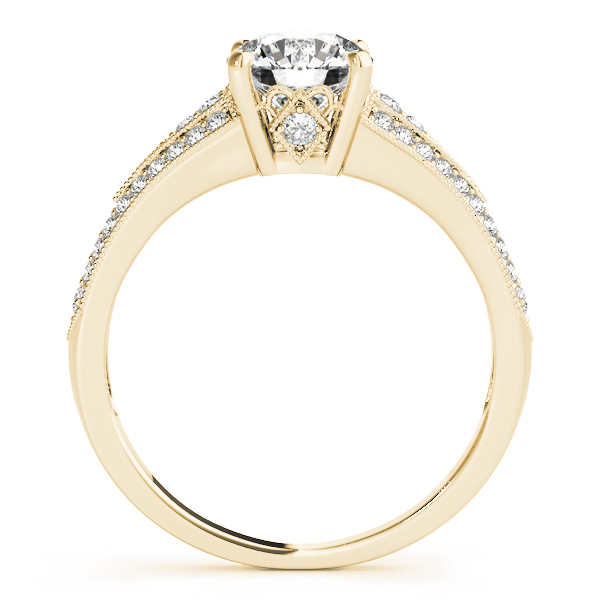 The Celine Vintage Engagement Ring, side view