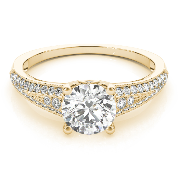 The Celine Vintage Engagement Ring, upright view