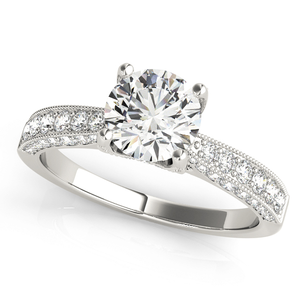 Vintage Inspired Milgrain Engagement Ring