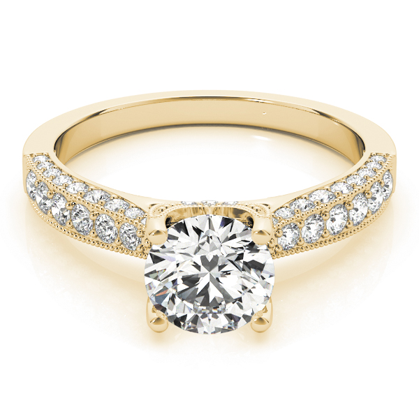 The Elise Vintage Engagement Ring, set view