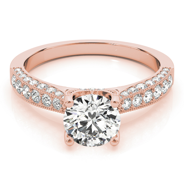 The Elise Vintage Engagement Ring, set view
