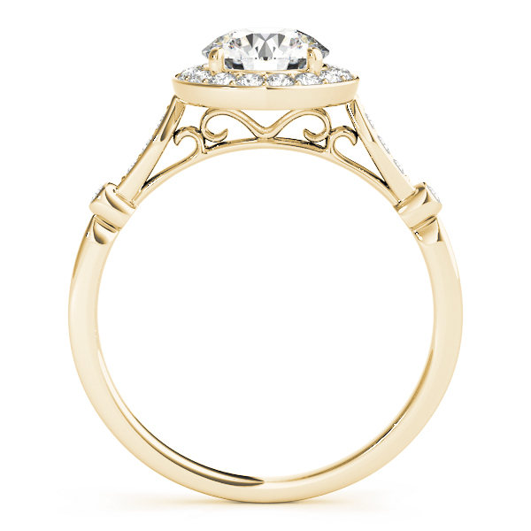 The Vanessa Halo Engagement Ring, side view