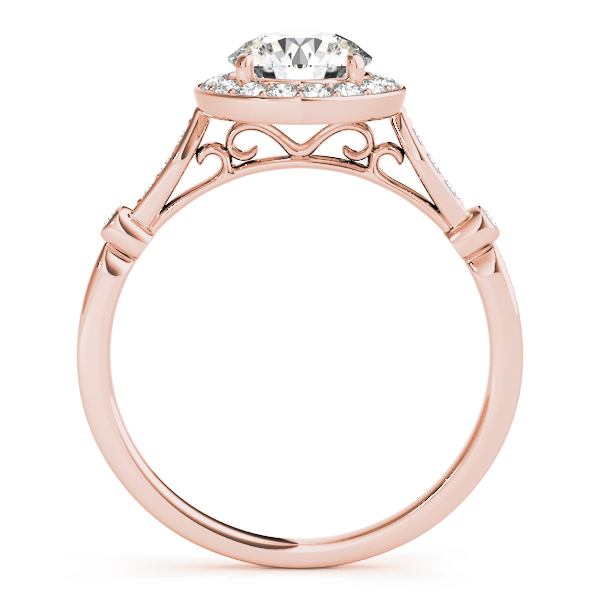 The Vanessa Halo Engagement Ring, side view
