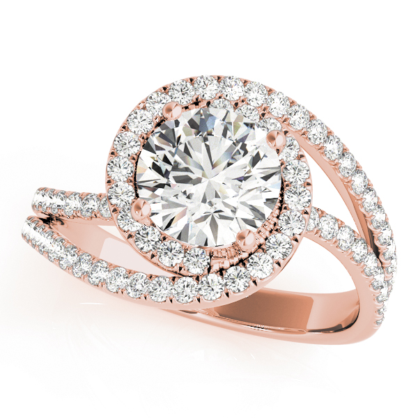 The Anastasia Double Halo Engagement Ring, front view