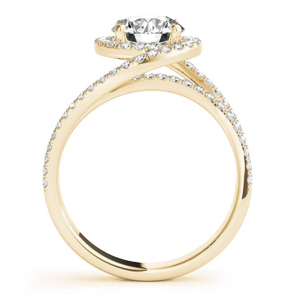 The Anastasia Double Halo Engagement Ring, side view