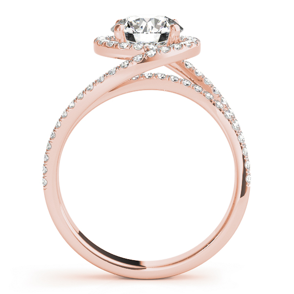 The Anastasia Double Halo Engagement Ring, side view