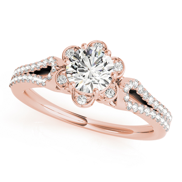 The Colette Halo Engagement Ring, front view