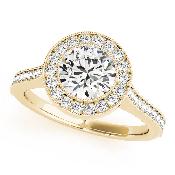 The Esme Halo Engagement Ring, front view