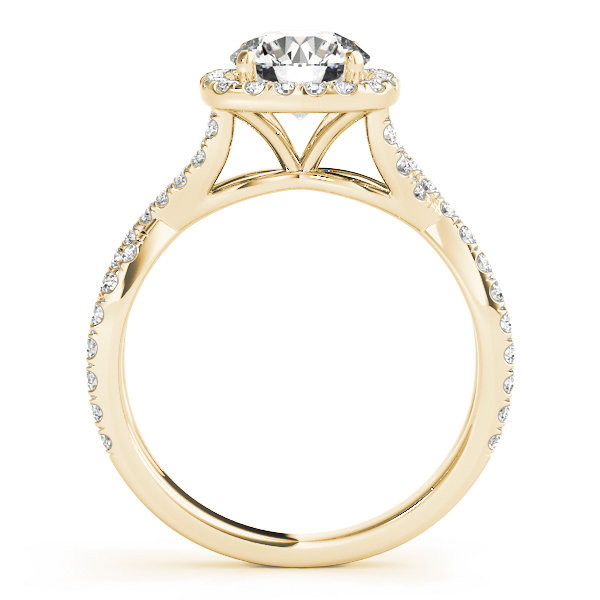 The Evelyn Halo Engagement Ring, side view