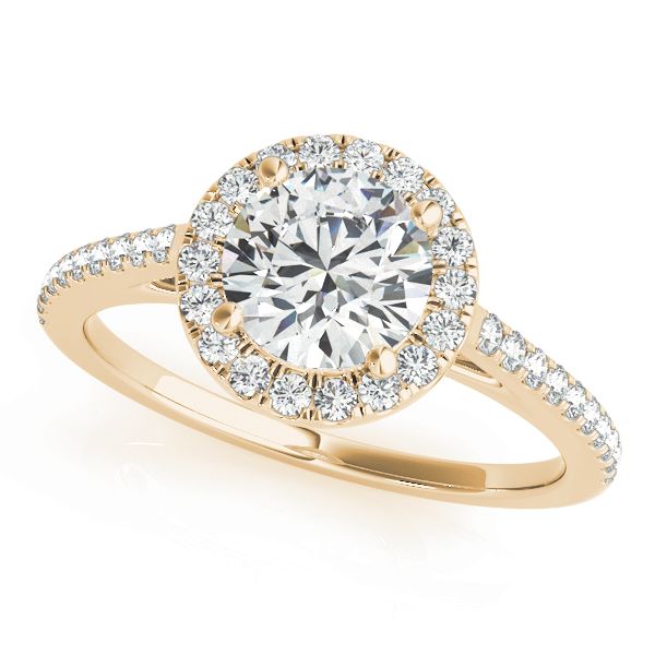 The Emily Halo Engagement Ring, front view