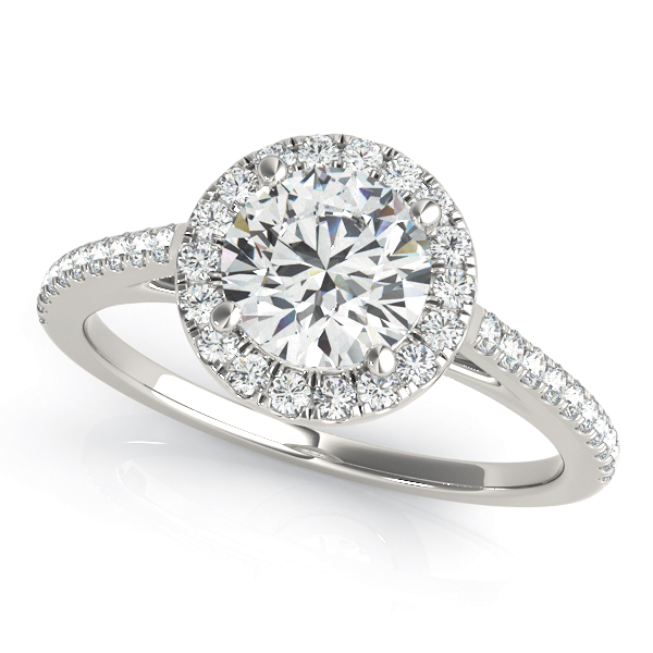Round Halo Diamond Engagement Ring
