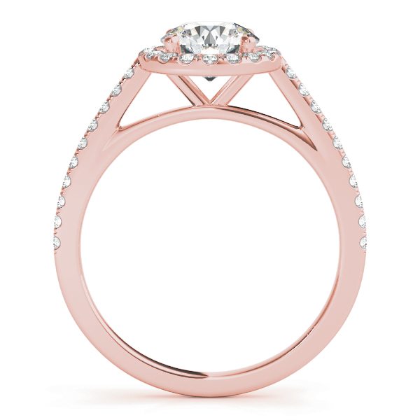 The Emily Halo Engagement Ring, side view