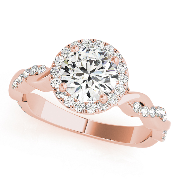 The Daphne Halo Engagement Ring, front view