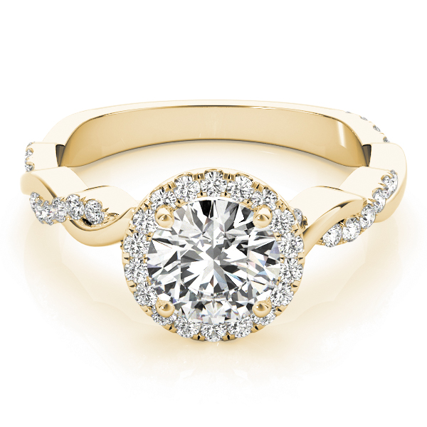 The Daphne Halo Engagement Ring, set view