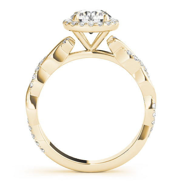 The Daphne Halo Engagement Ring, side view