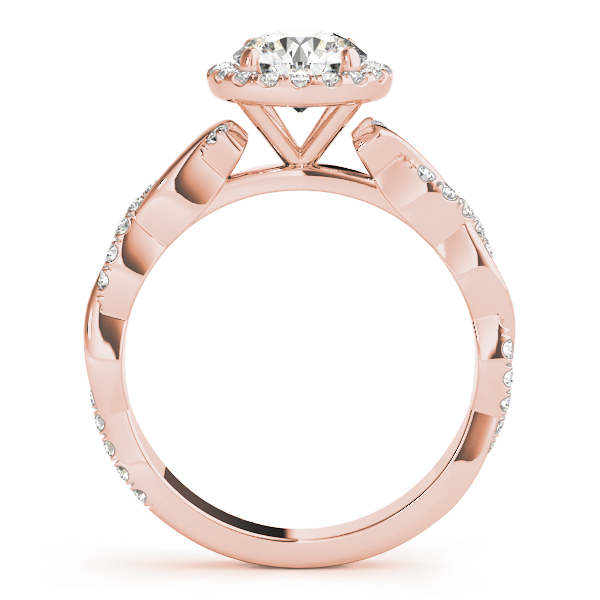 The Daphne Halo Engagement Ring, side view