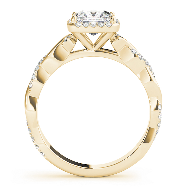 The Mia Halo Engagement Ring, side view