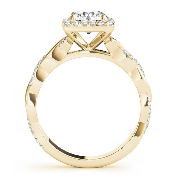 The Aubrey Halo Engagement Ring, side view