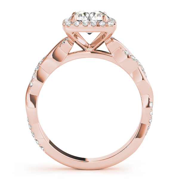 The Aubrey Halo Engagement Ring, side view