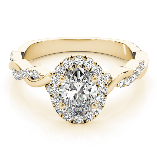 The Madeline Halo Engagement Ring, set view