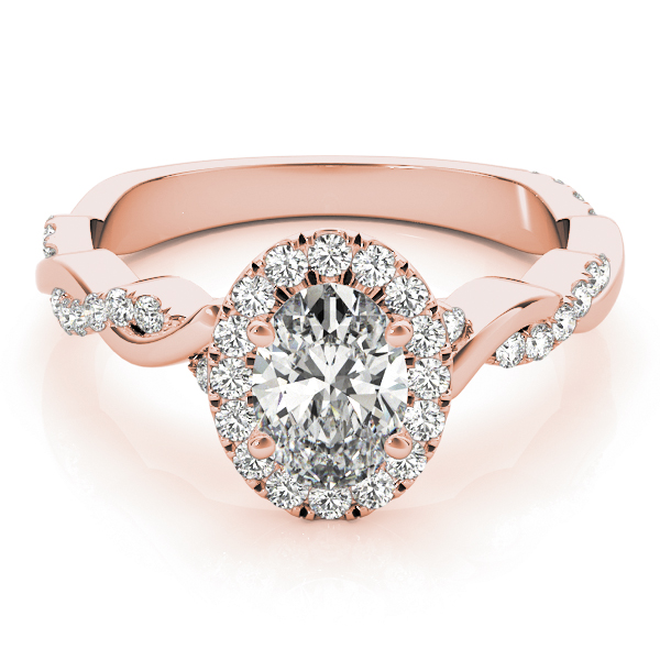 The Madeline Halo Engagement Ring, set view