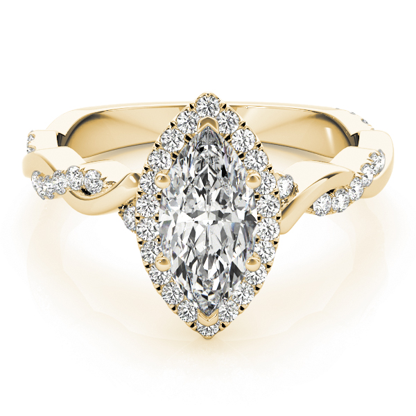 The Jacqueline Halo Engagement Ring, set view