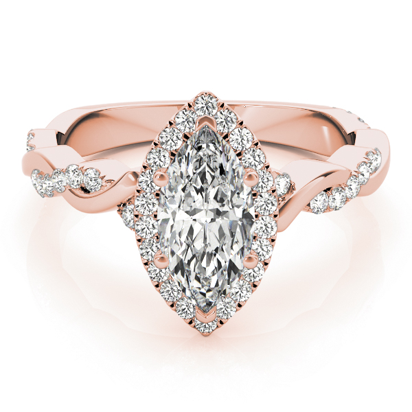 The Jacqueline Halo Engagement Ring, set view