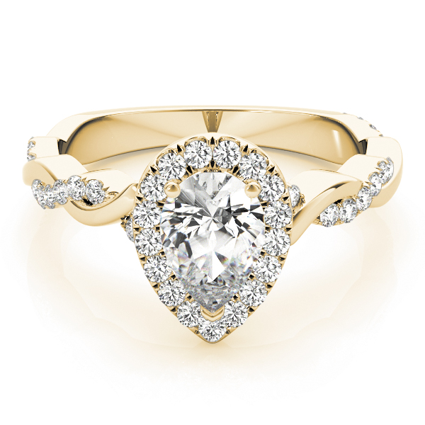 The Phoebe Halo Engagement Ring, set view