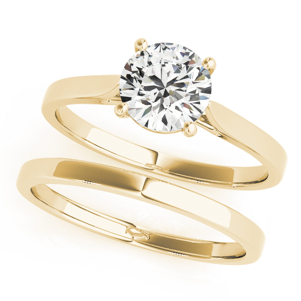 The Ivy Solitaire Engagement Ring, set view