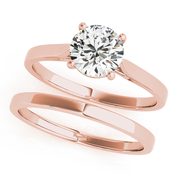 The Ivy Solitaire Engagement Ring, set view