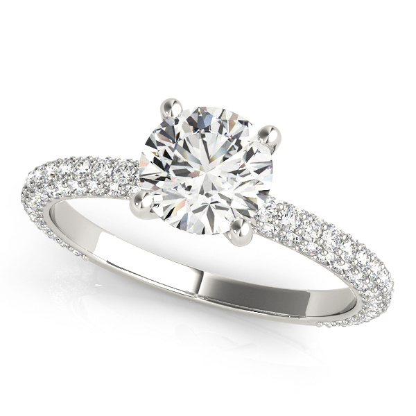 Pavé Set Round Engagement Ring