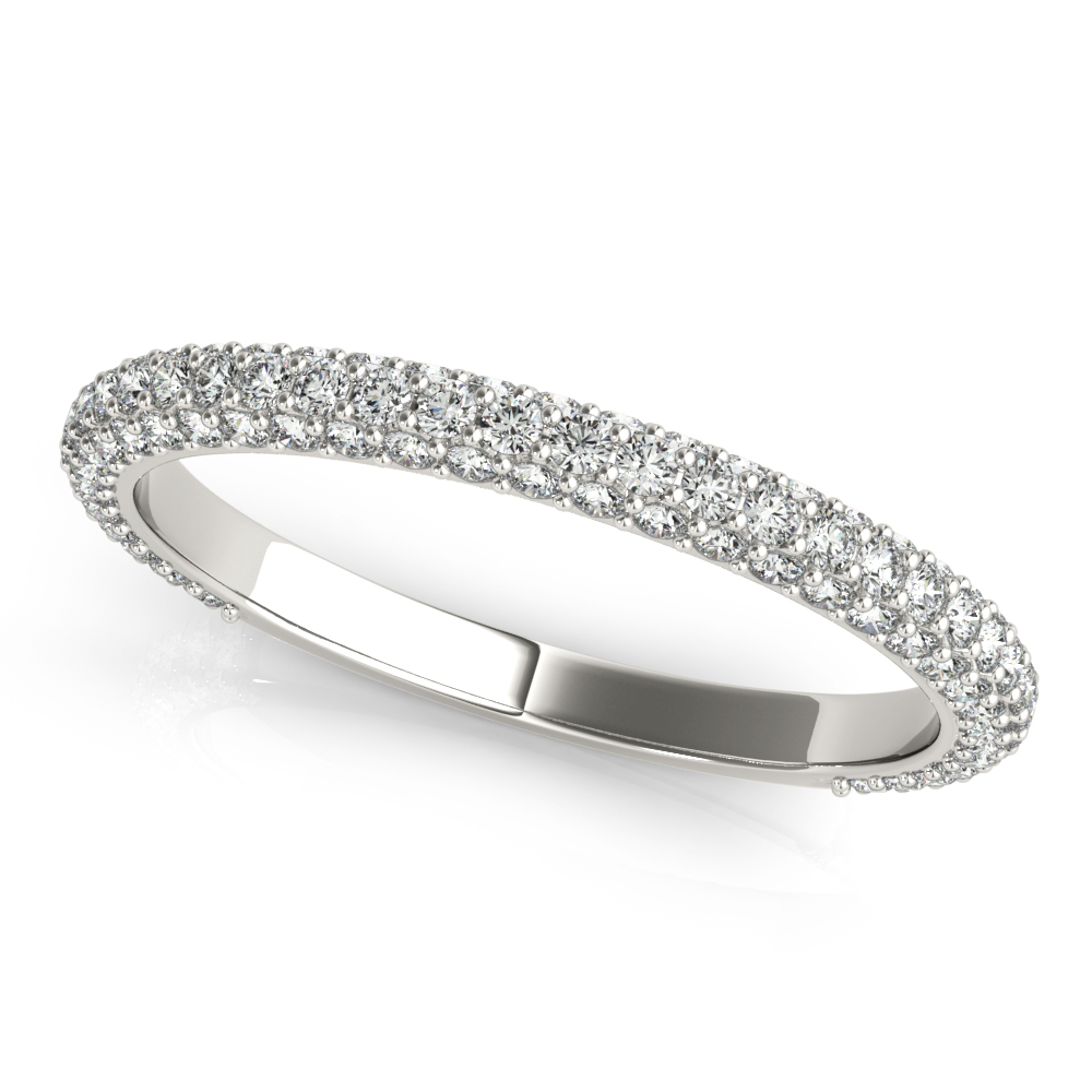 Straight Pavé Wedding Band