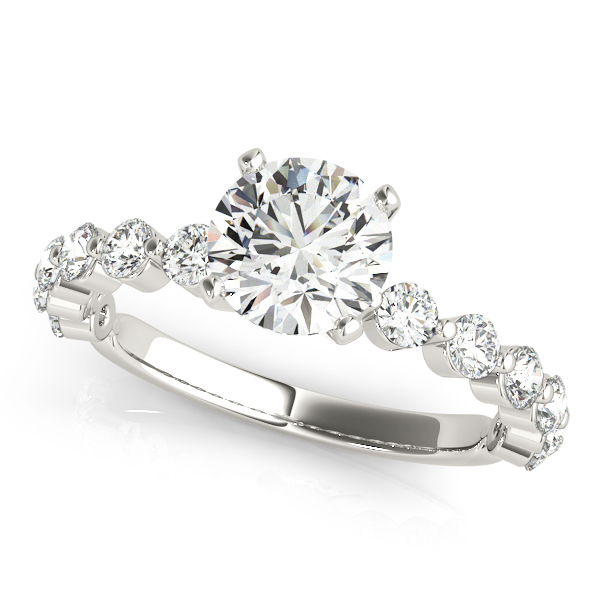 Single Shared Prong Engagement Ring