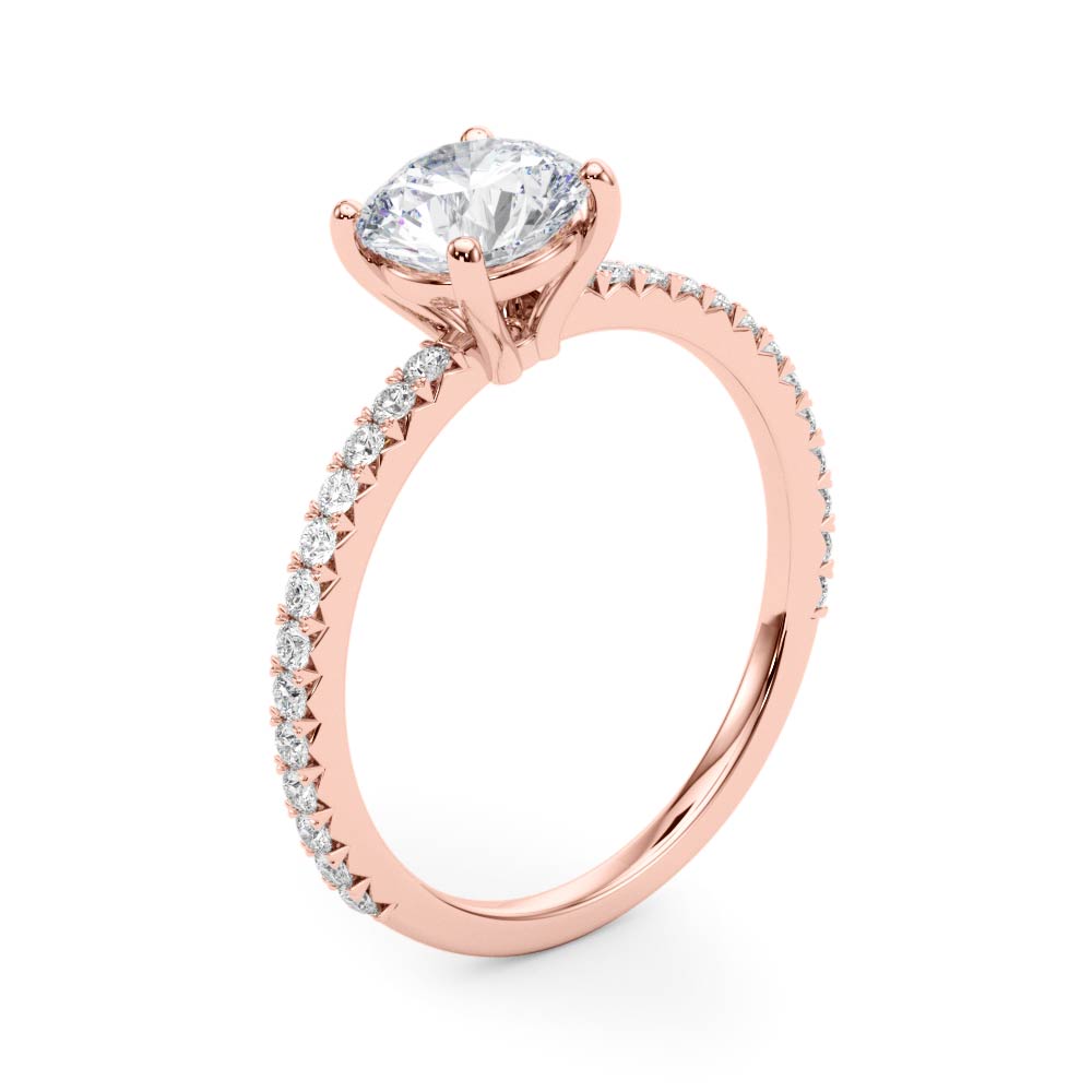 The Tatiana Single-Row Engagement Ring, angled view